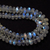 Rare Items - Huge Size 8.5 - 11.5 mm - 299 Ctw - 17 Inches - Tope Quality Rainbow Moonstone Smooth Polished Rondell Beads Blue Fire